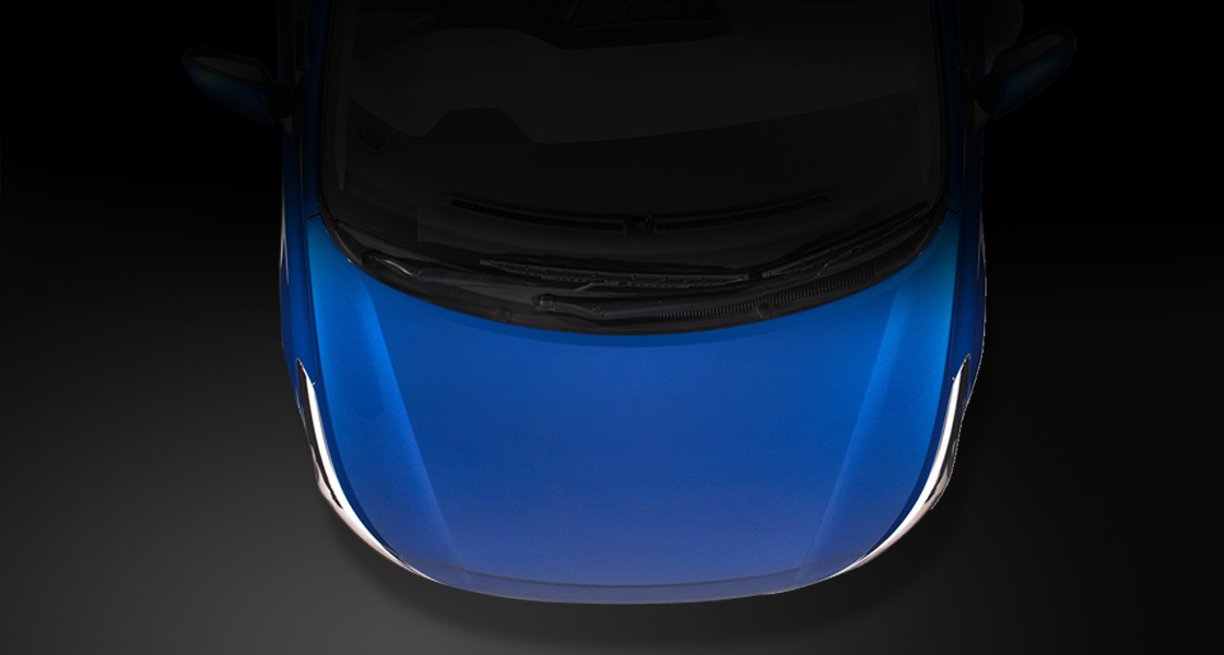 Closer view of front headlamp light on