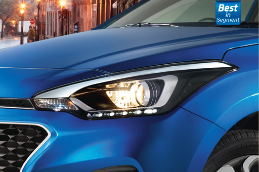 Closer view of radiator grille with Hyundai Motors Company