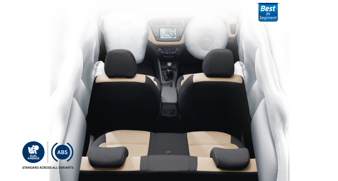 Air bags simulated on front seats
