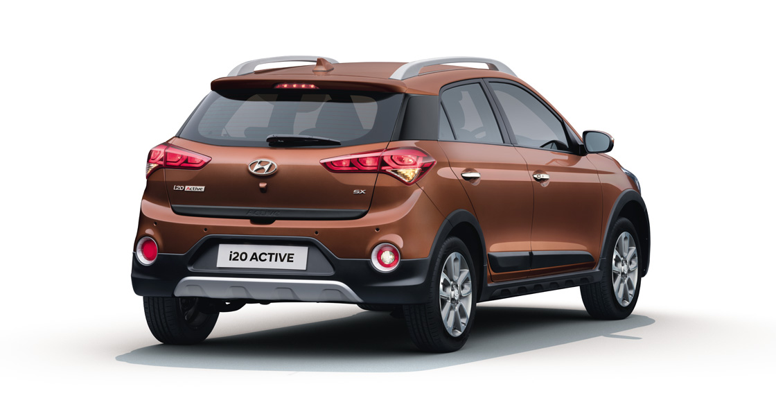 Side rear view of red i10
