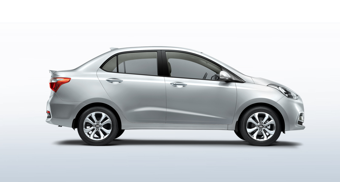 Side view of silver Xcent