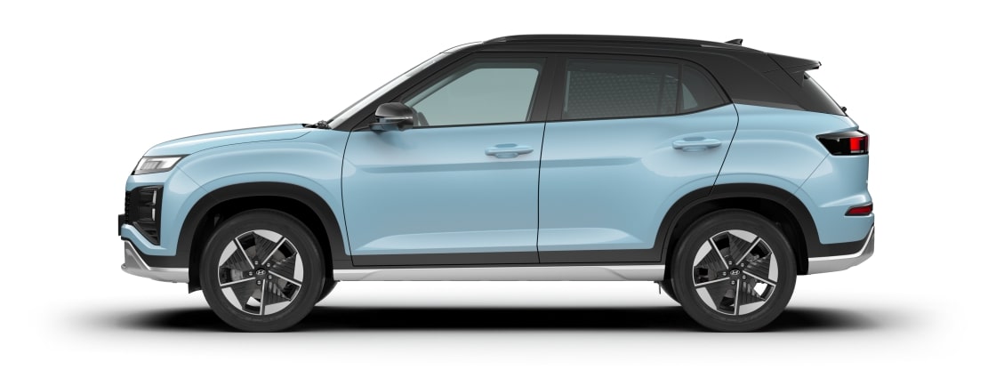 Side view of silver Creta