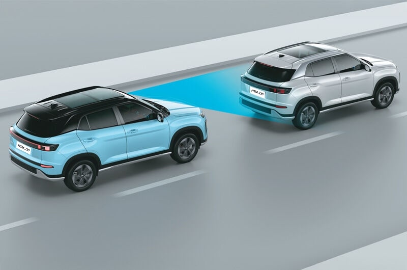 Rear parking assist system screen on center fascia